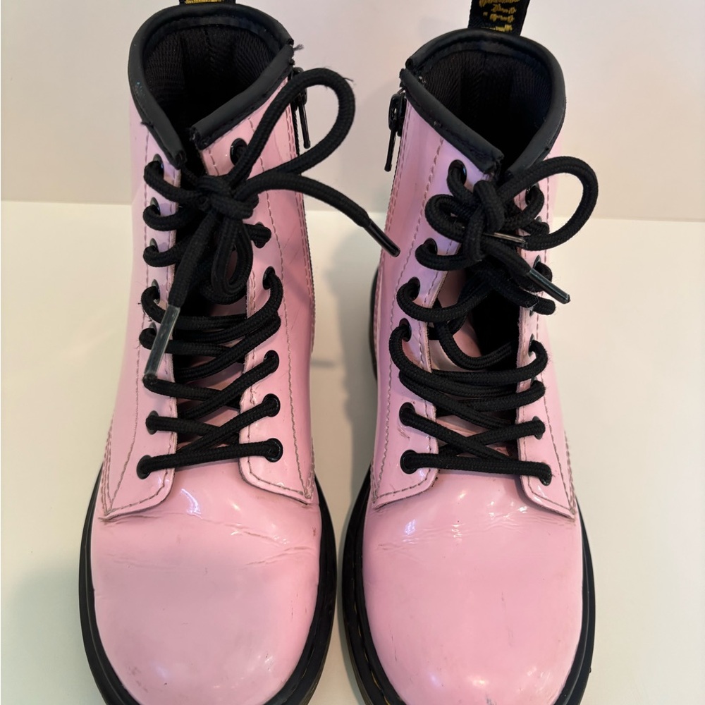 Dr. Martens Pink and Black Combat Boots